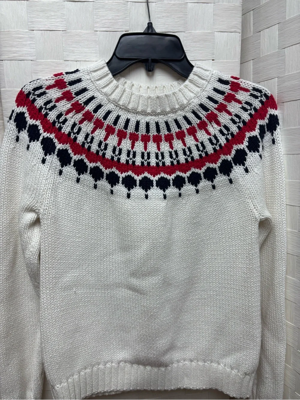 J. Crew Mercantile fair isle yoke sweater small